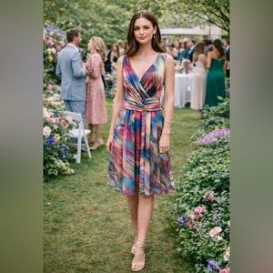 Beautiful Florence! Designer Multicolor Boutique Party Dress - Great for Spring